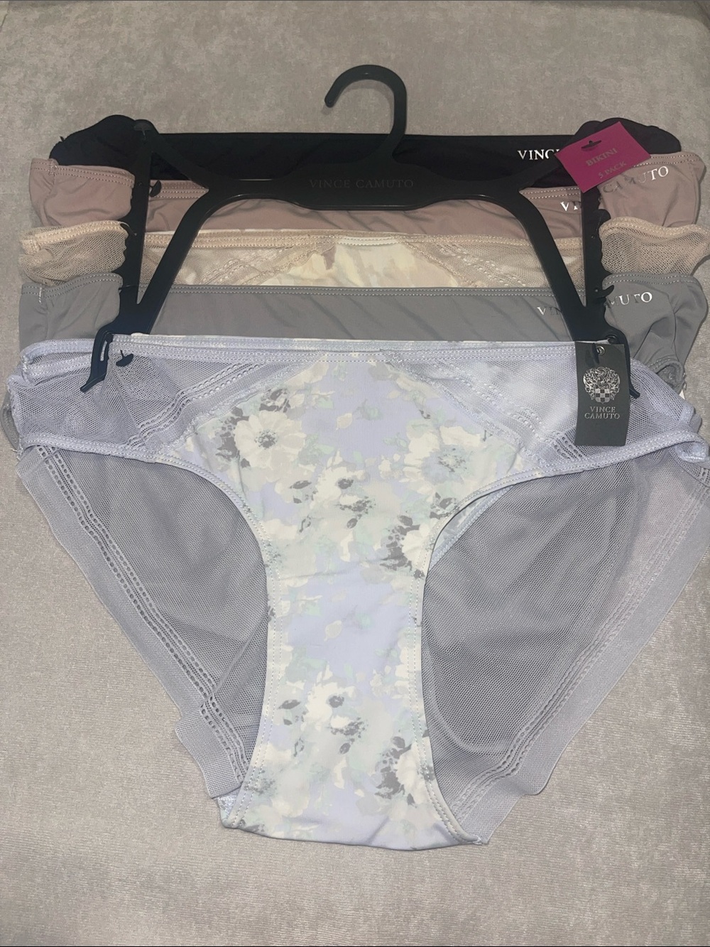 ❤️NEW!!!❤️ Vince Camuto 4 pack Lavender Floral Mesh Bikini Panty